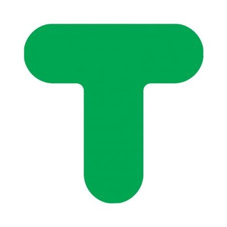 Accuform DURABLE MARKING SHAPES TCORNER ROUNDED PTE214GN PTE214GN